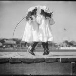 Girls skipping at an athletics carnival